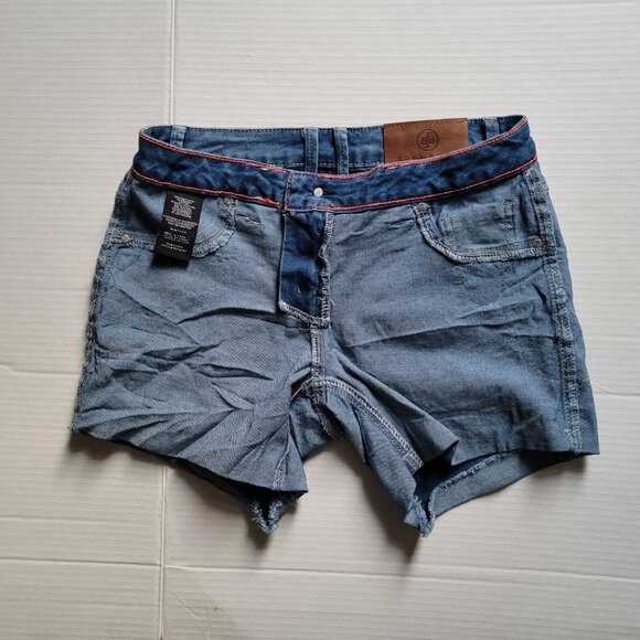 Boom Boom jean shorts cut off denim boho distressed summer cowgirl Western beach - Picture 3 of 13